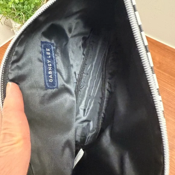 Dabney Lee Makeup Bag Large Wristlet Check Pattern NWT - Picture 7 of 7